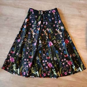 VINTAGE Louis Feraud Floral Tea Skirt